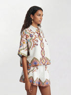 Bohemian Floral Print Two-Piece Set