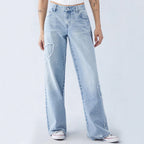 Mariposa — Vaquero Recto Mariposas Bordadas | Denim Artístico
