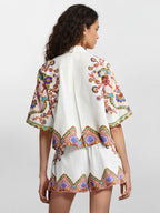 Bohemian Floral Print Two-Piece Set