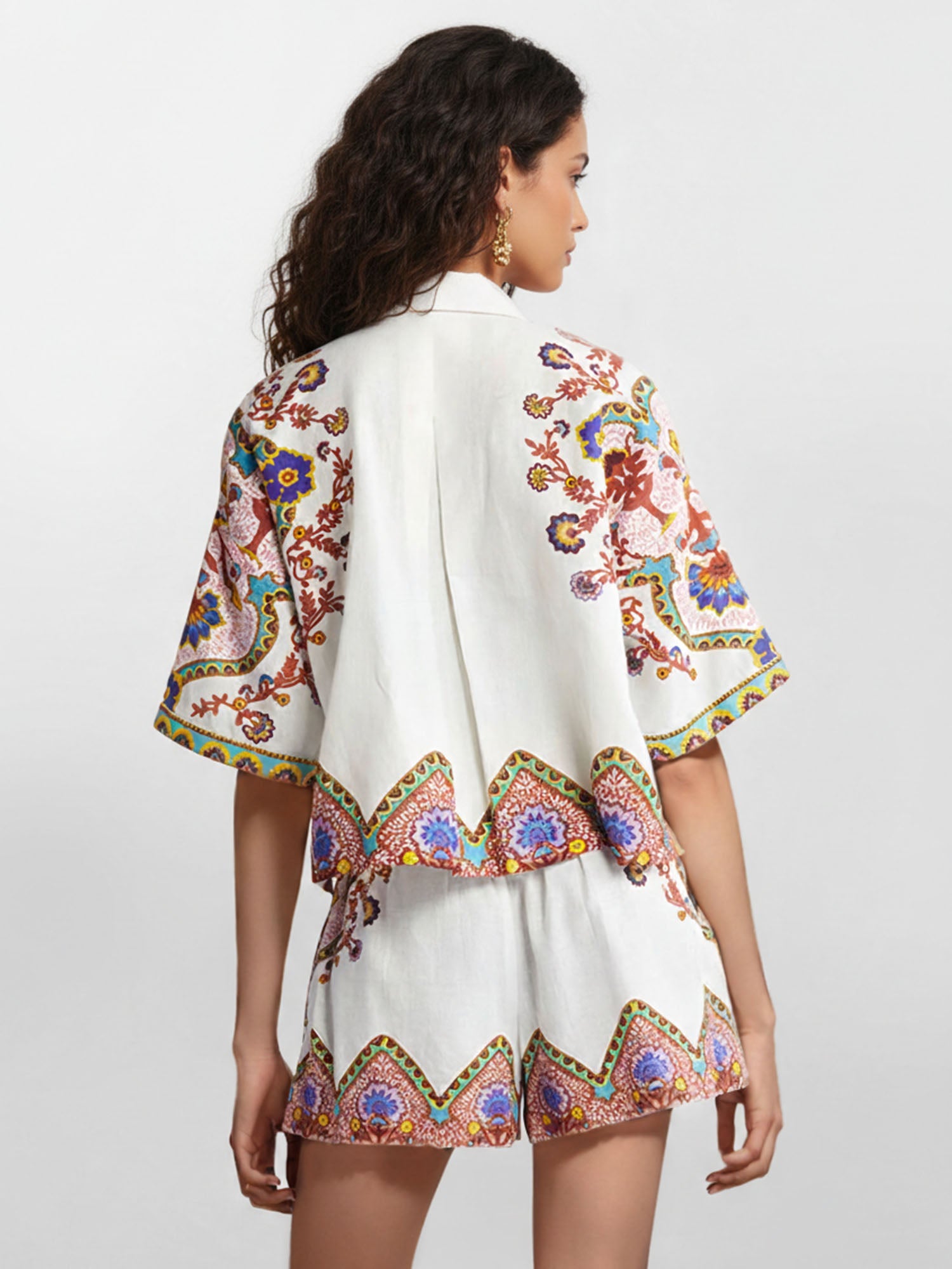 Bohemian Floral Print Two-Piece Set