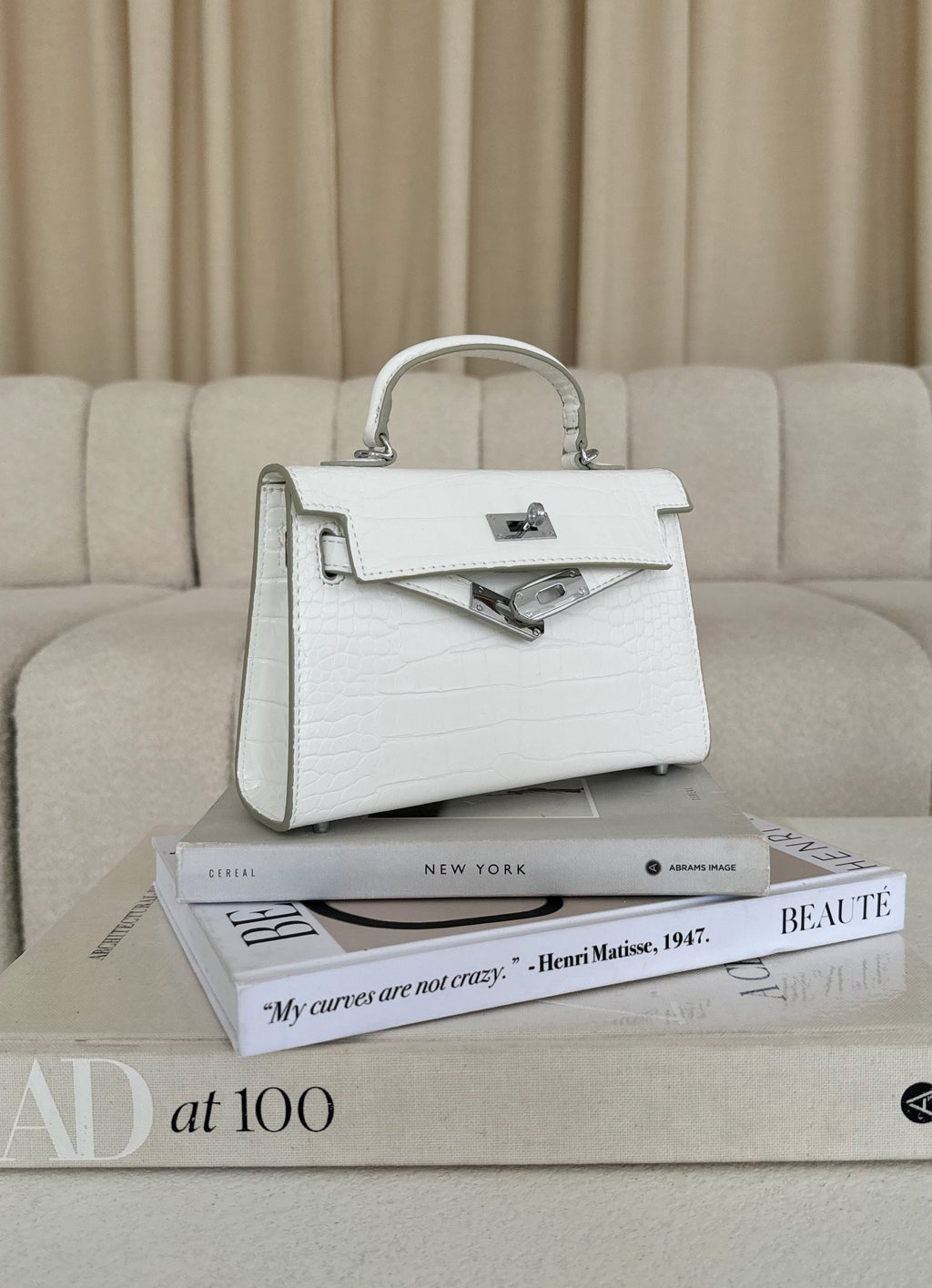Kels — Mini Bolso Blanco Cocodrilo | Cocodrilo Premium