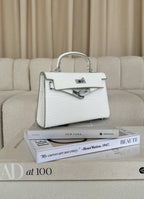 Kels — Mini Bolso Blanco Cocodrilo | Cocodrilo Premium