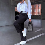 Conjunto — Camisa y Pantalón de Traje Holgado | Mujer