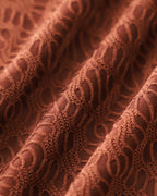 Brown Jacquard Three-Piece Set