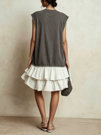 JOSEFINA | Vestido casual de bloques de color y corte amplio