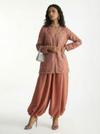 Embroidered Terracotta Pants