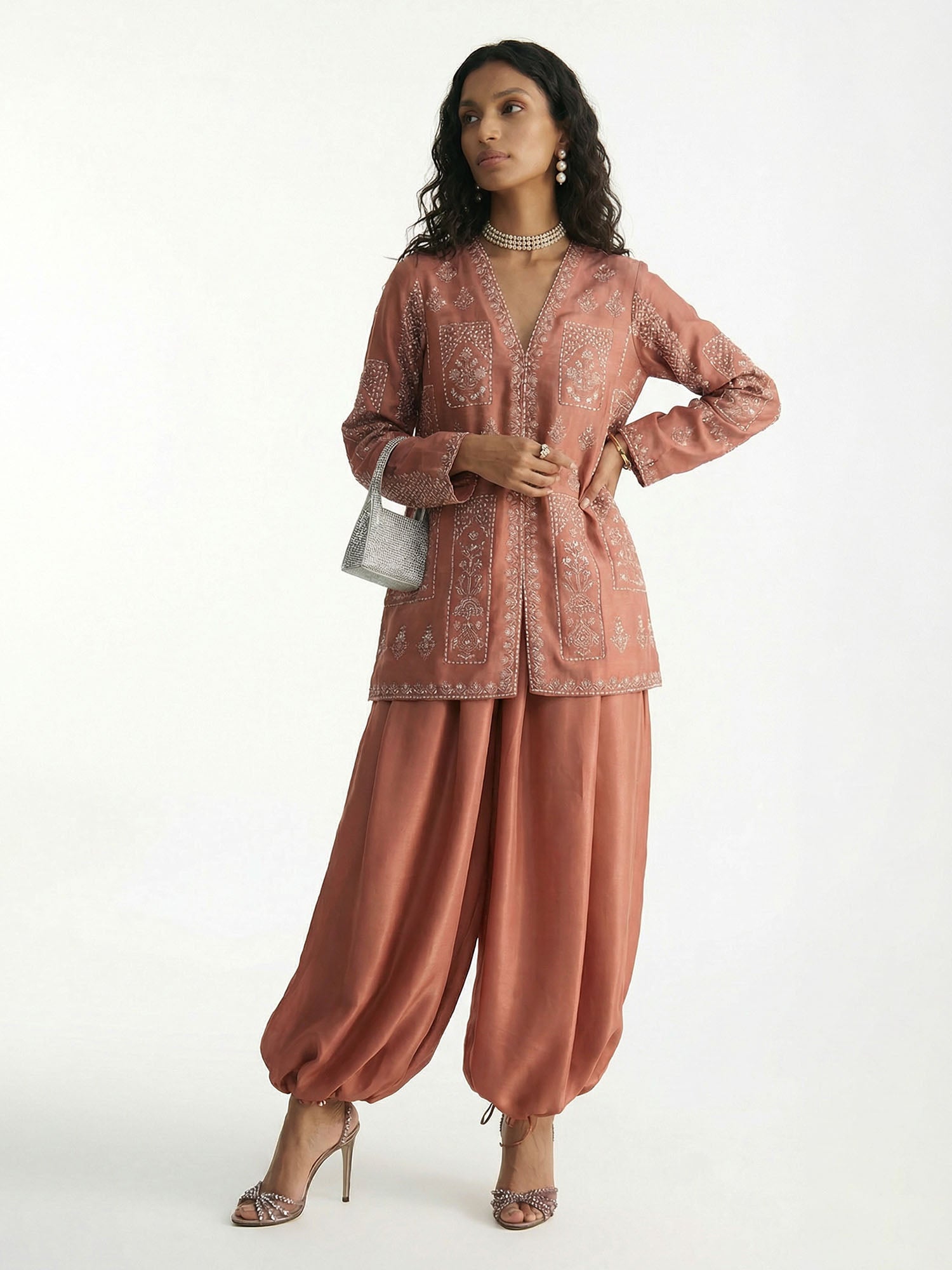 Embroidered Terracotta Shirt