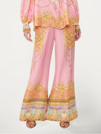 Fish Print Puff-Sleeve-Inspired Pants