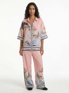 OLGA | Camisa abotonada con estampado en tonos pastel