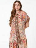 MARIELA | Camisa paisley en terracota con manga abullonada