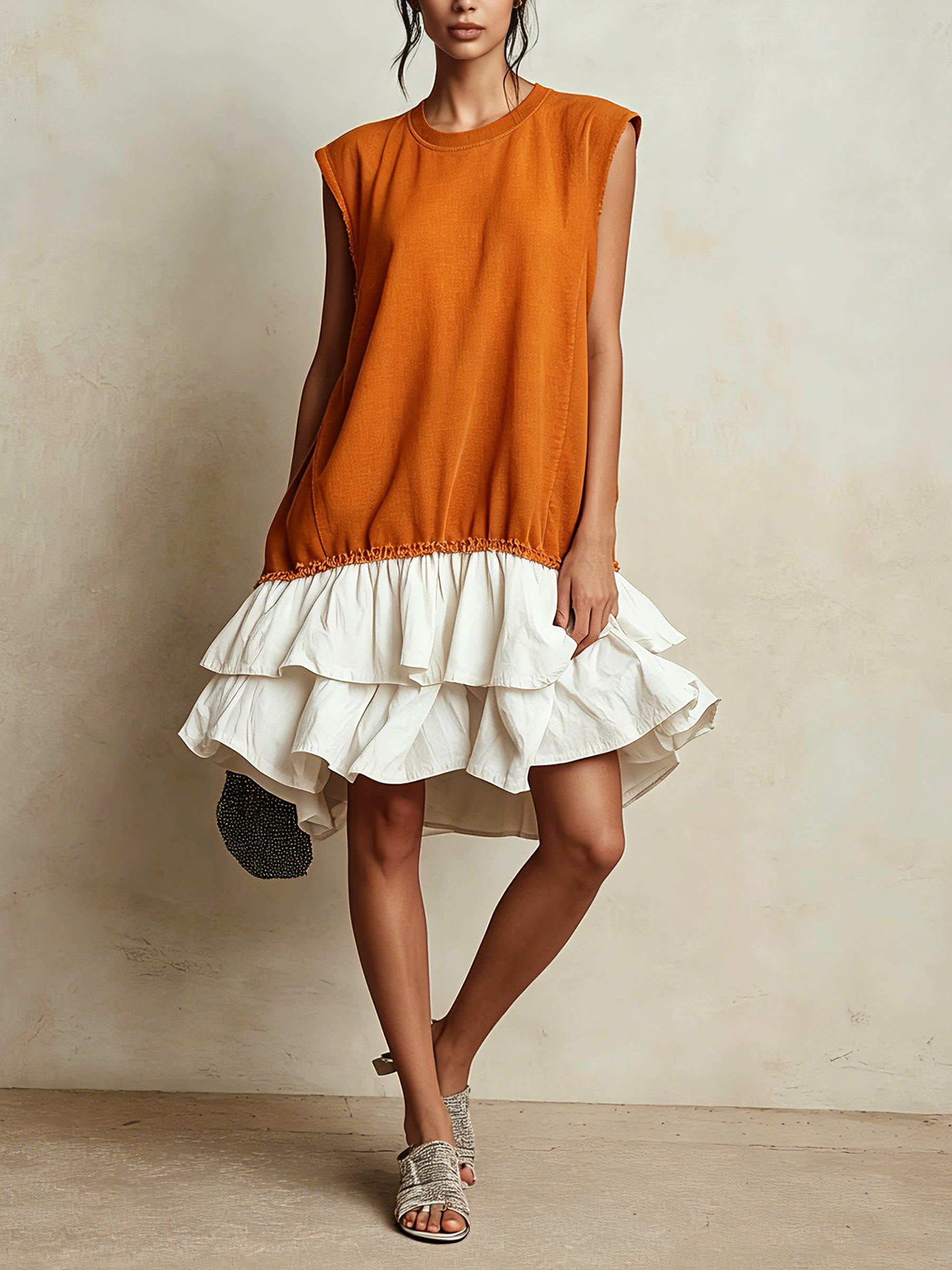 JOSEFINA | Vestido casual de bloques de color y corte amplio