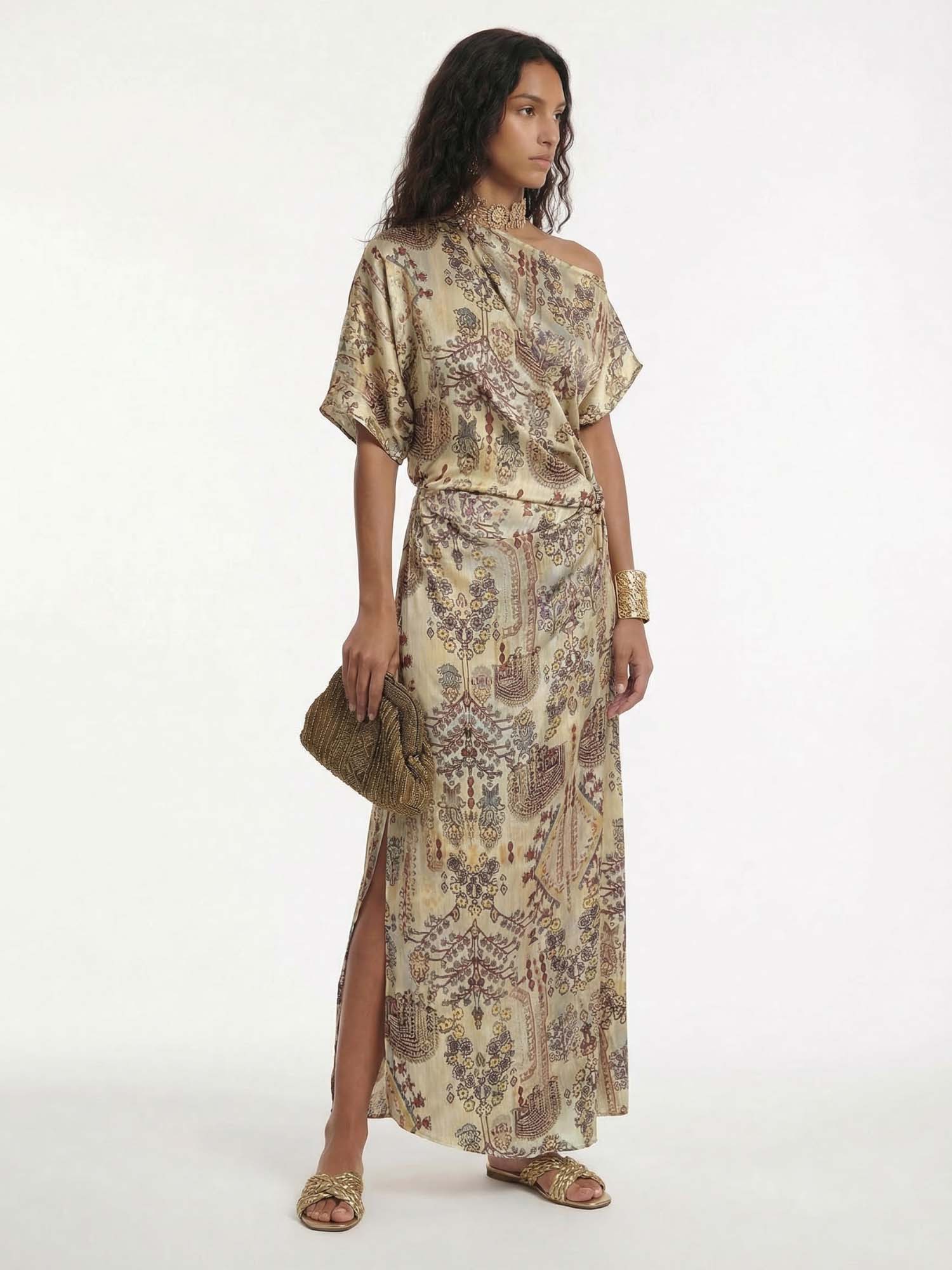 Bohemian Tapestry Maxi Dress