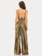 V-Neck Slip Party Wide Leg Jumpsuit