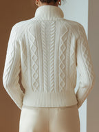 Célestine — Jersey Punto Suave Cuello Alto | Mujer