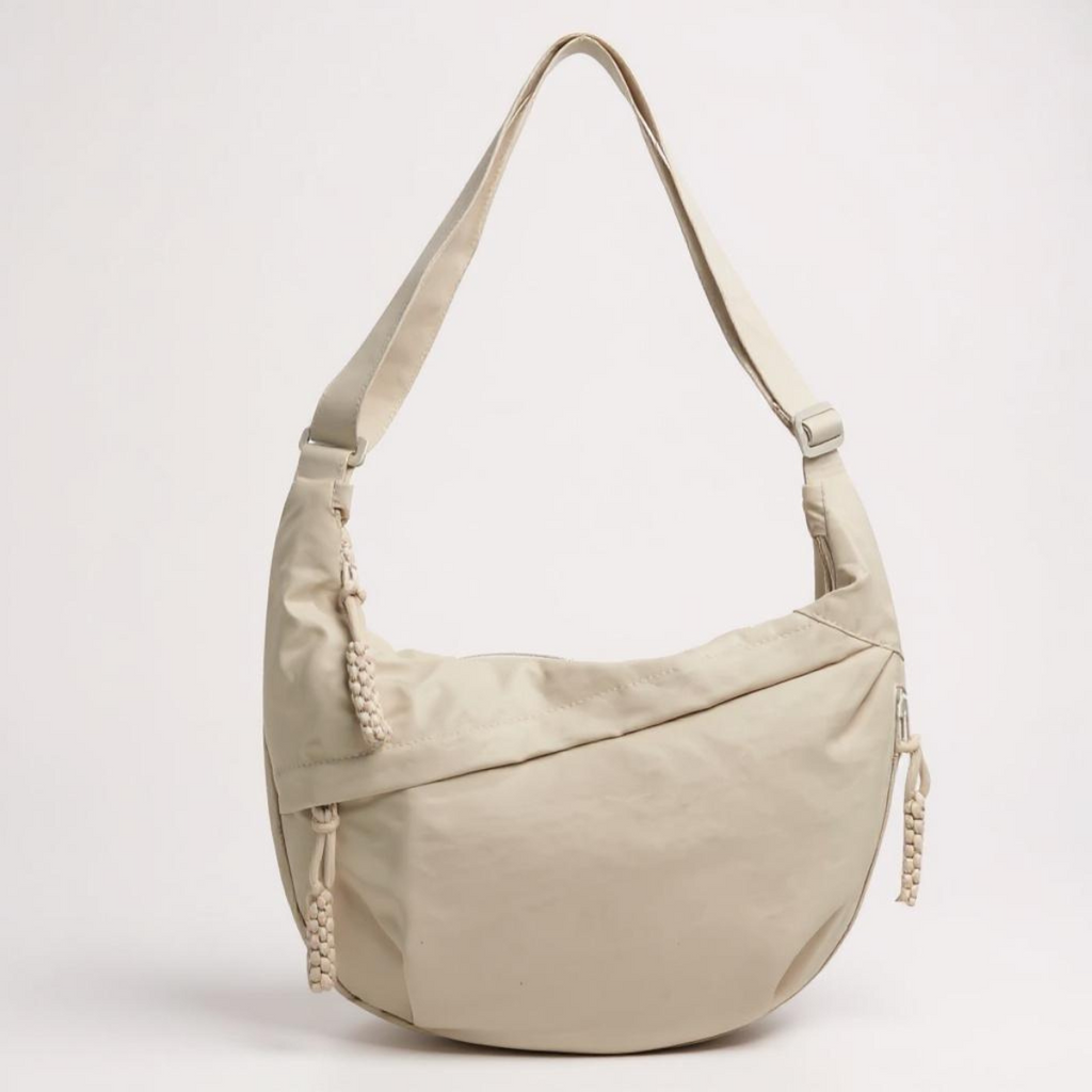 FABIOLA | Bolso de hombro beige en nailon