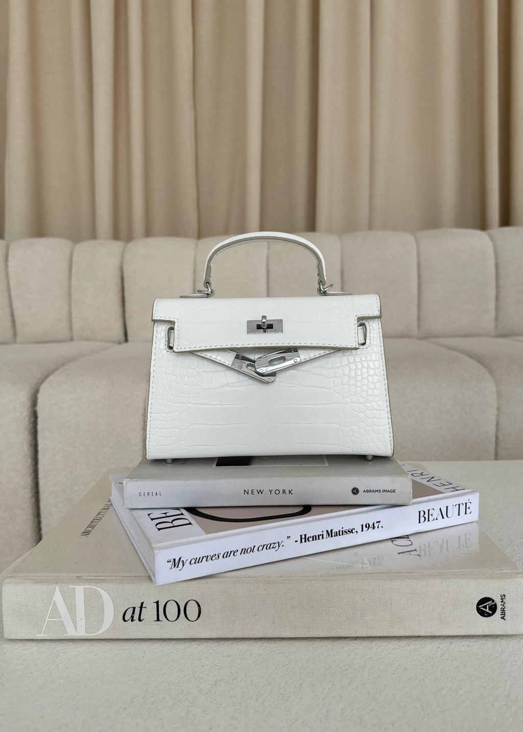 Kels — Mini Bolso Blanco Cocodrilo | Cocodrilo Premium