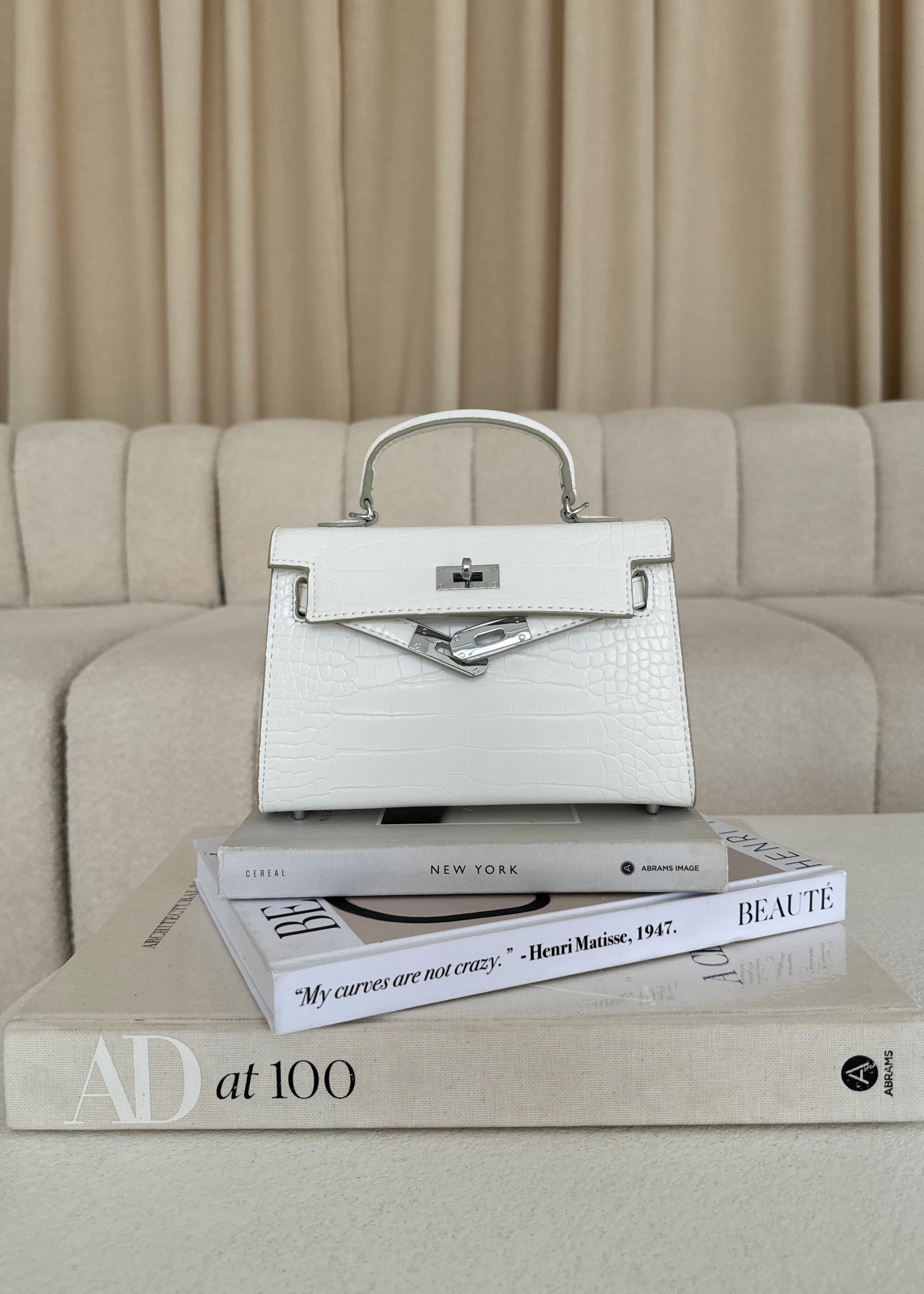 Kels — Mini Bolso Blanco Cocodrilo | Cocodrilo Premium