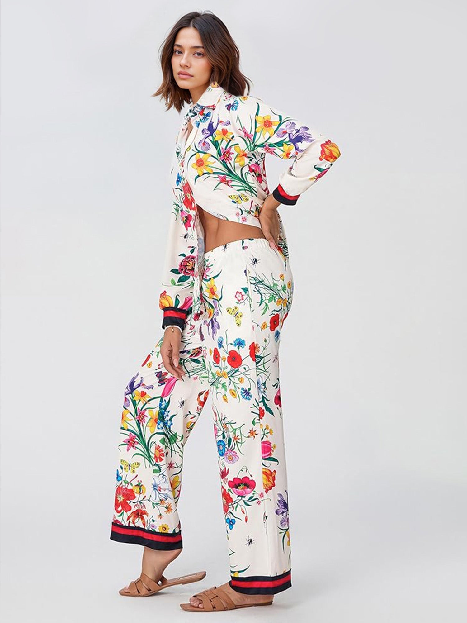 Botanical Bliss Wide-Leg Pants