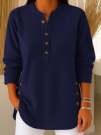 MARISA | Túnica de botones con cuello henley