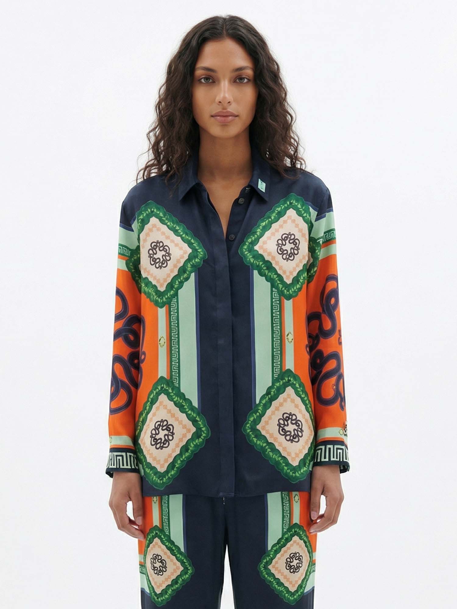 ESTRELLA | Camisa de estampado mosaico geométrico