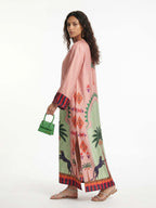 VERA | Vestido largo con estampado de palmeras