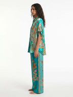 Emerald Botanical Button-Up Shirt