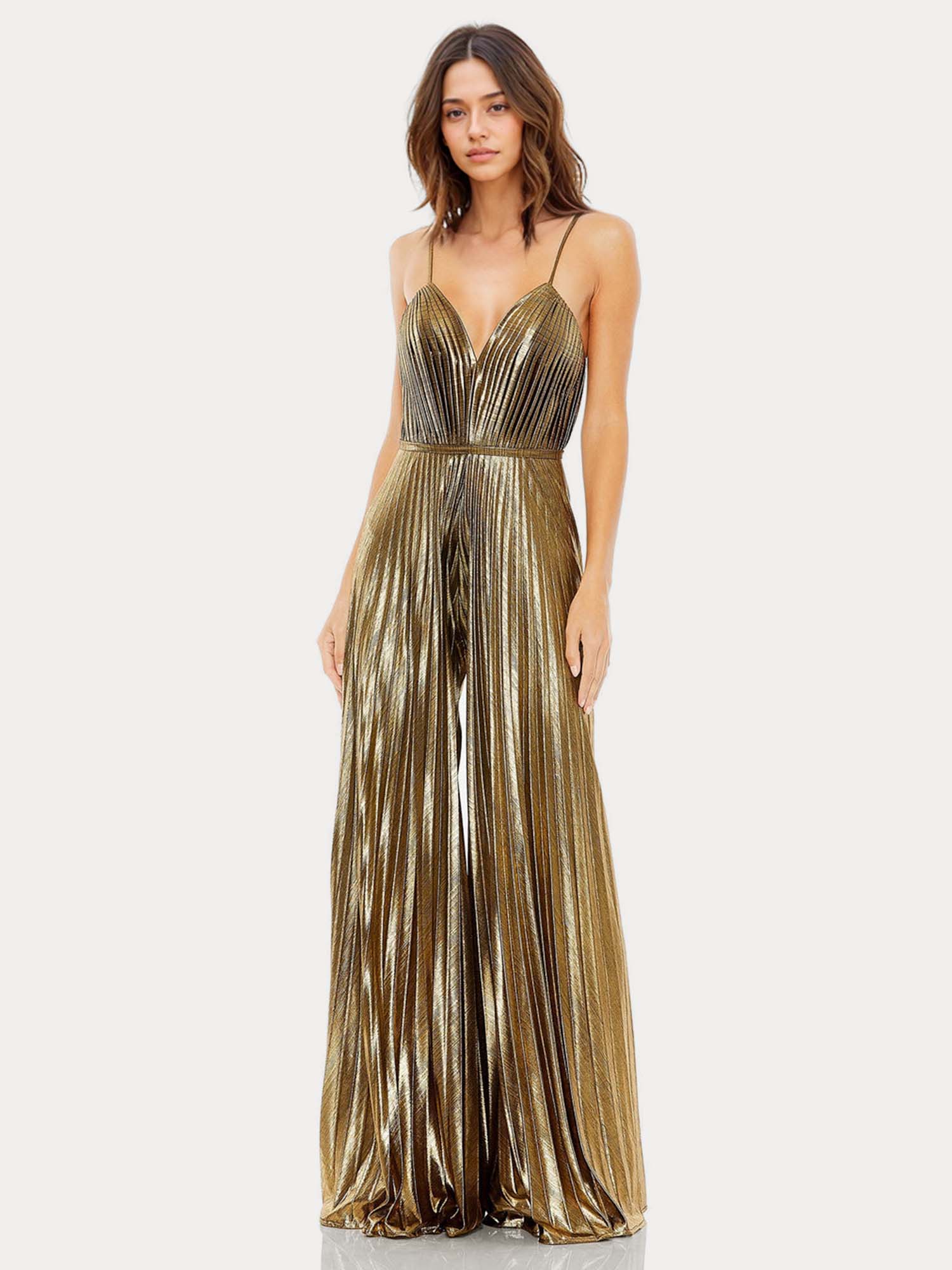 V-Neck Slip Party Wide Leg Jumpsuit