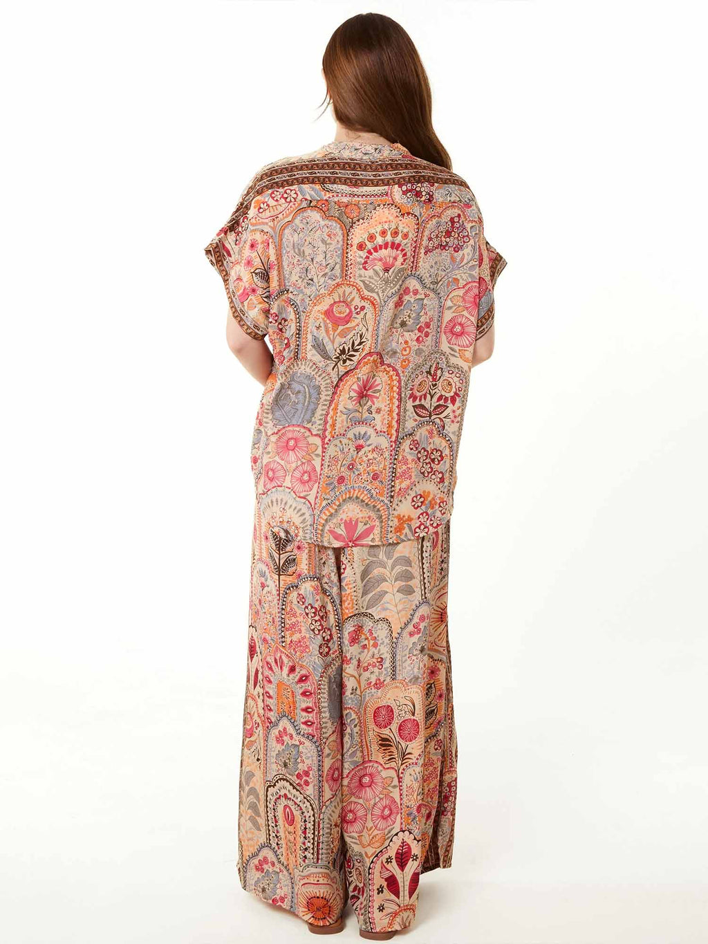 MARIELA | Camisa paisley en terracota con manga abullonada