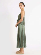SORAYA | Top con pliegues en verde salvia