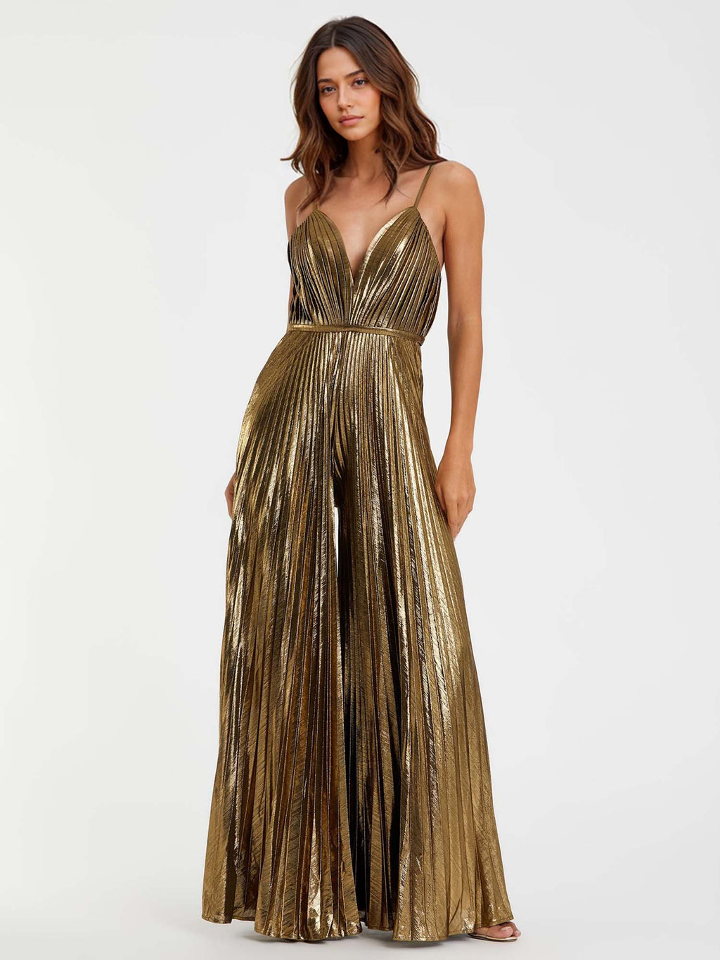V-Neck Slip Party Wide Leg Jumpsuit