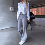 Conjunto — Camisa y Pantalón de Traje Holgado | Mujer