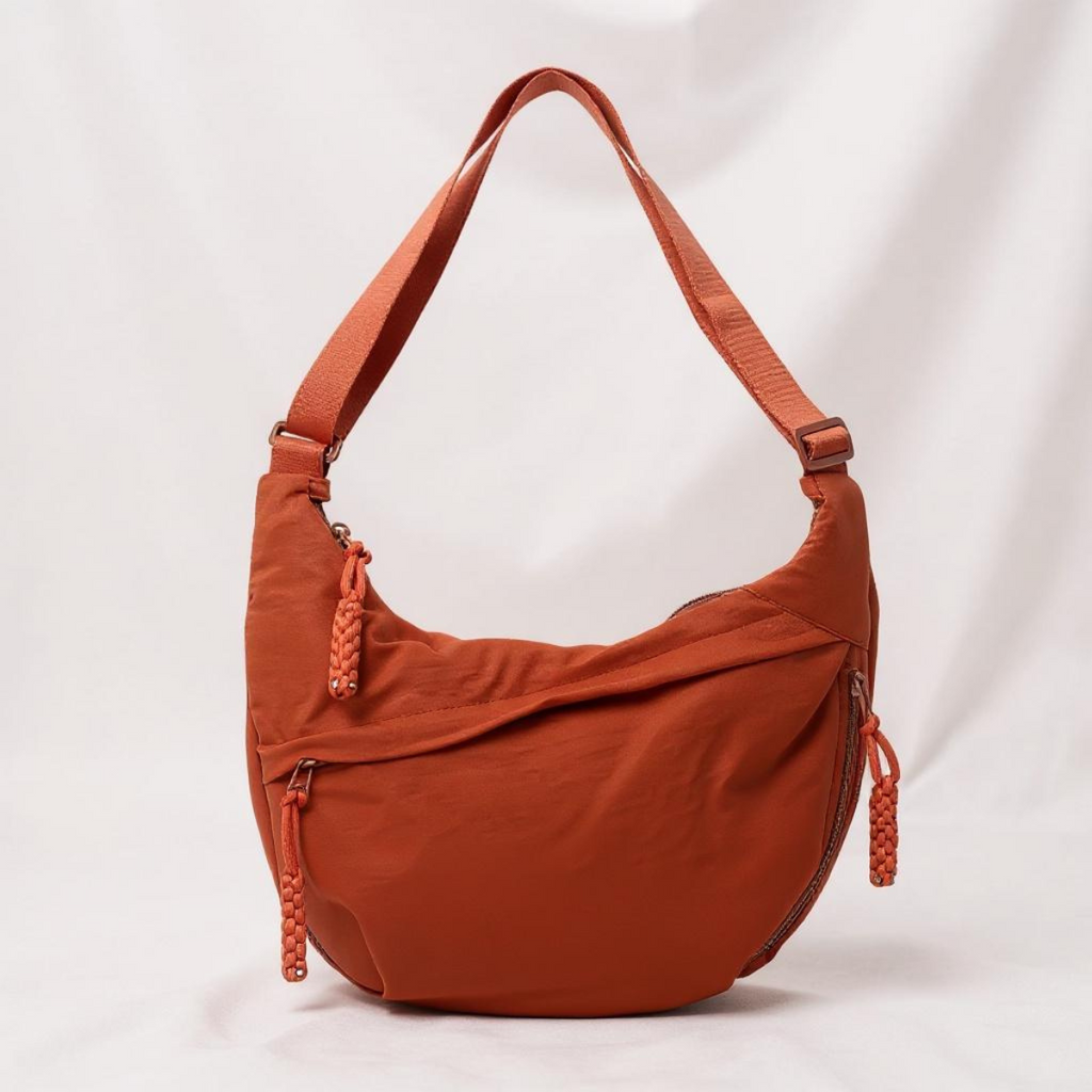 ZAIRA | Bolso de hombro naranja en nailon