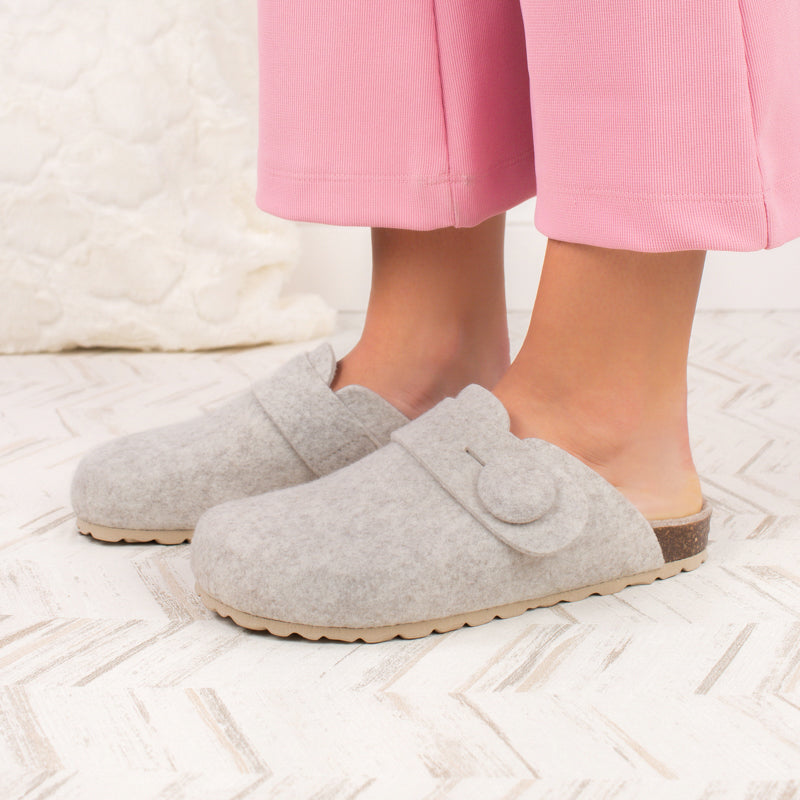 HELENA | Zueco Beige Mujer