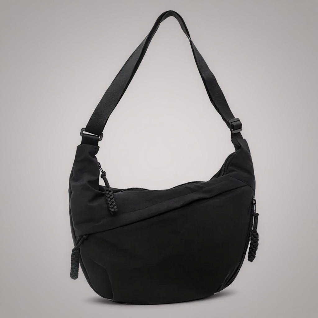 EMILIA | Bolso de hombro negro en nailon
