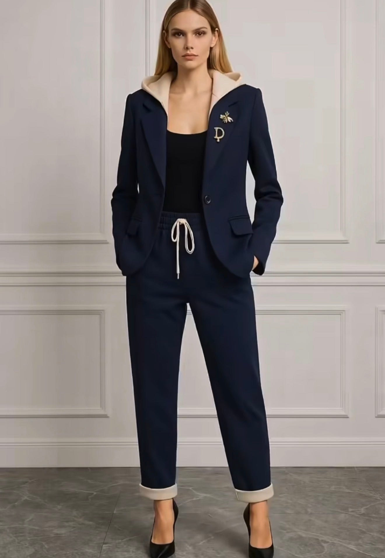 Misaya Azul — Conjunto Blazer y Pantalón Jogger | Azul Elegante