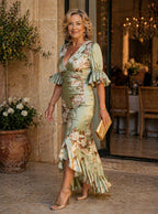 Vestido largo floral Mirella