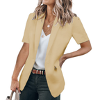 LISA | Blazer informal de manga corta con acabado pulido