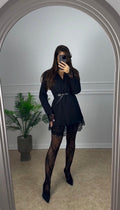 Lara Encaje — Vestido Blazer con Encaje y Cinturón | Fuerza Suave