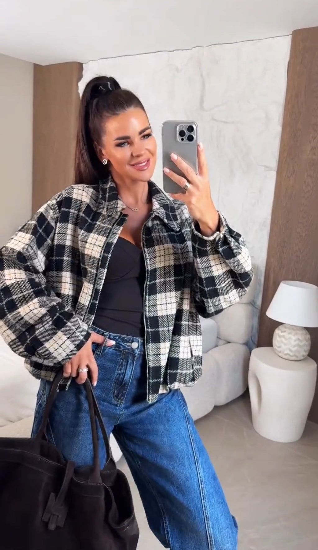 Rossella Cuadros — Chaqueta Acolchada Cuadros Escoceses | Lujo Escocés