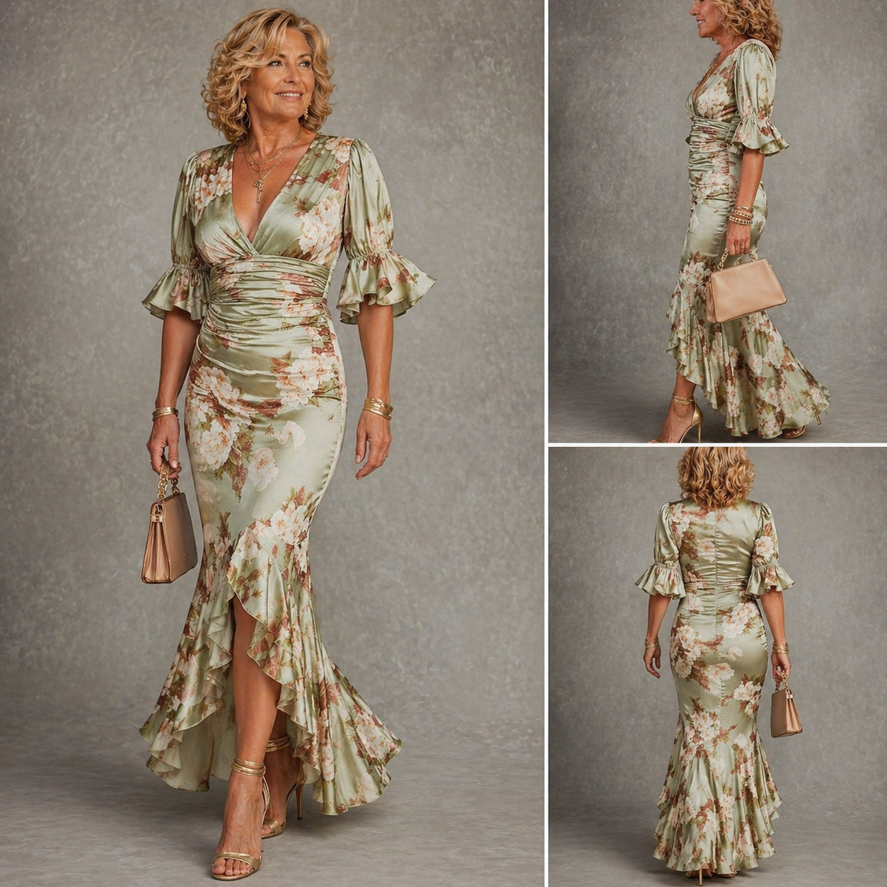 Vestido largo floral Mirella