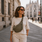 ARANTXA | Bolso de hombro verde oliva en nailon