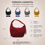 CASANDRA | Bolso de hombro ocre en nailon