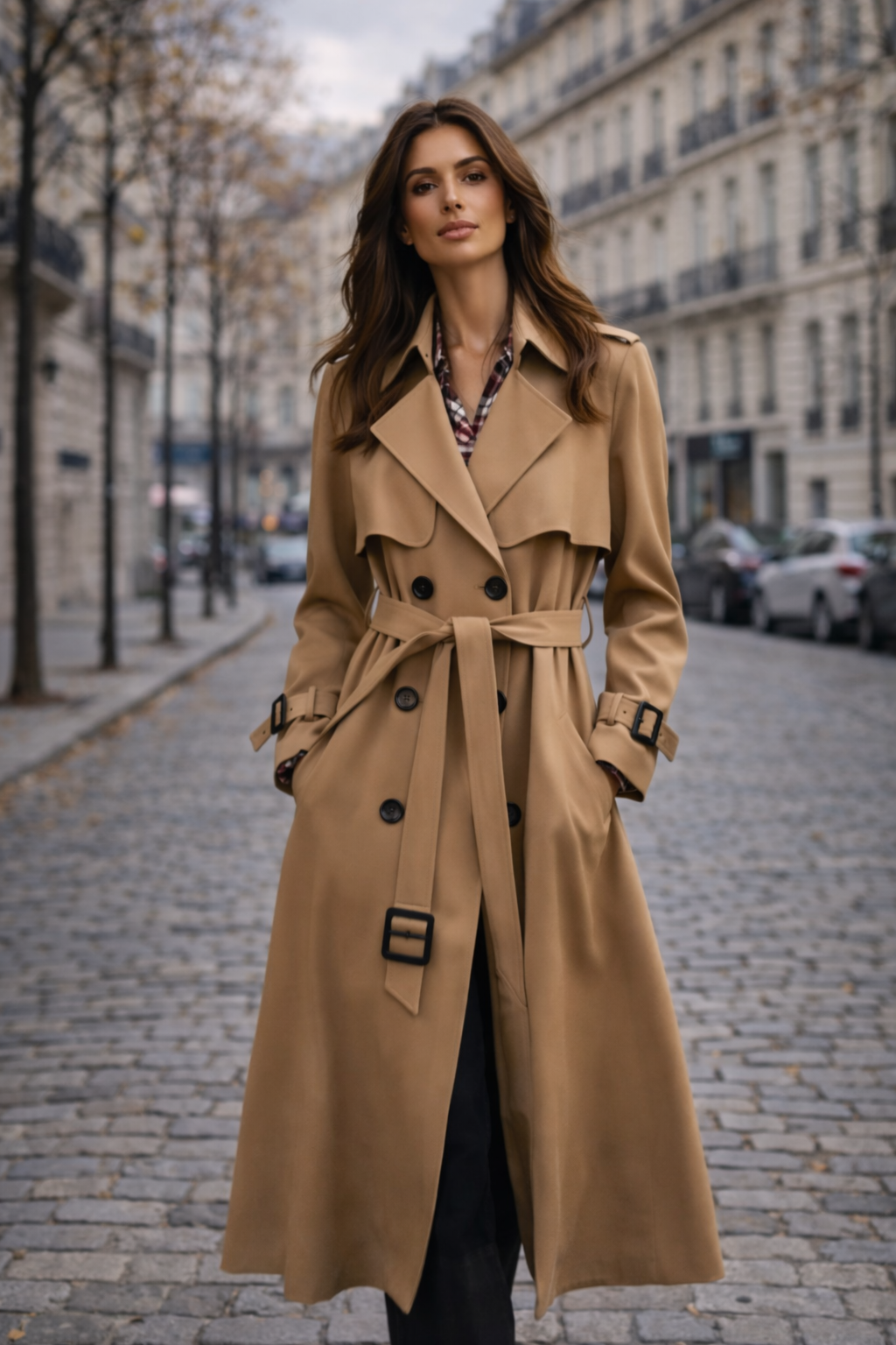 Céline — Gabardina Elegante Alta Confección | Mujer