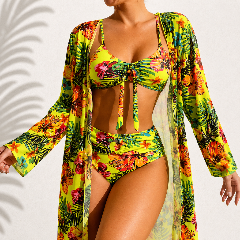 DELACROIX | Bikini 3 Pièces Élégant Tropical Manon