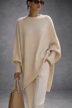 Livia — Jersey Poncho Oversize | Mujer Confort de Lujo