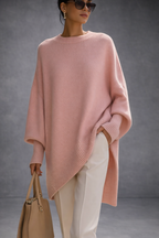 Livia — Jersey Poncho Oversize | Mujer Confort de Lujo