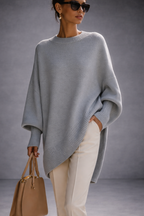 Livia — Jersey Poncho Oversize | Mujer Confort de Lujo