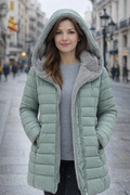 Clara — Abrigo Acolchado Forro Polar | Mujer