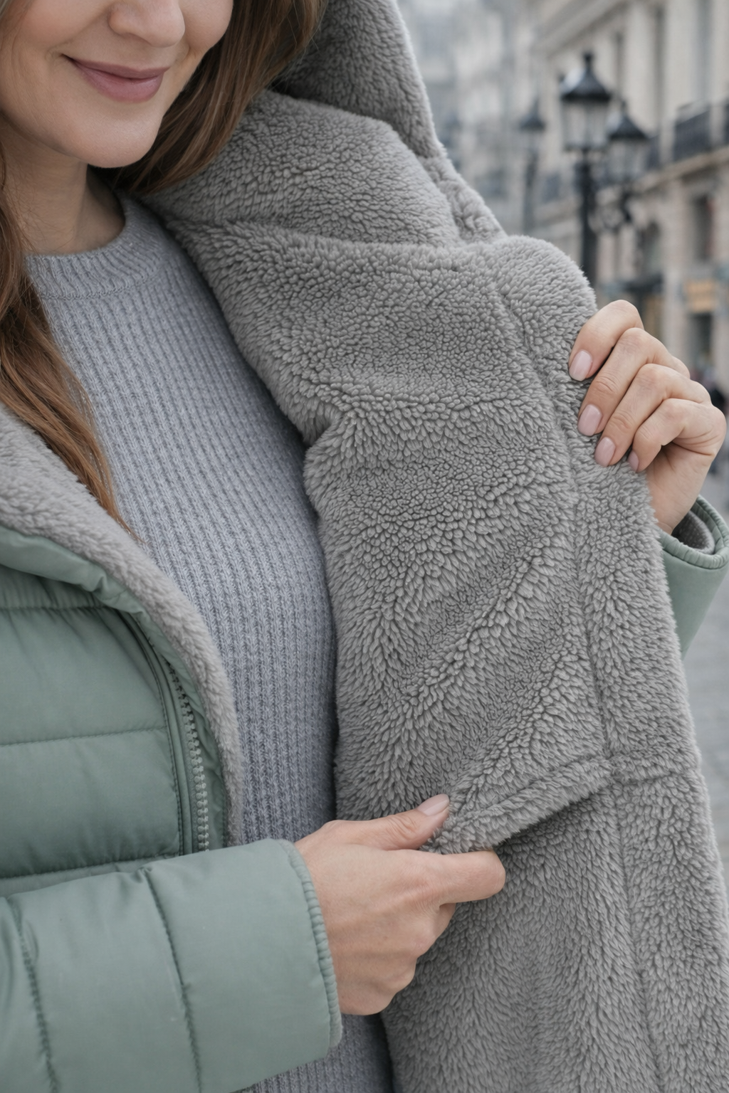 Clara — Abrigo Acolchado Forro Polar | Mujer