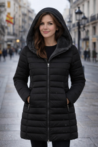Clara — Abrigo Acolchado Forro Polar | Mujer